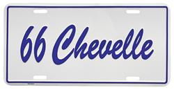 License Plate, Custom, 1966 Chevelle