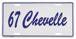 License Plate, Custom, 1967 Chevelle