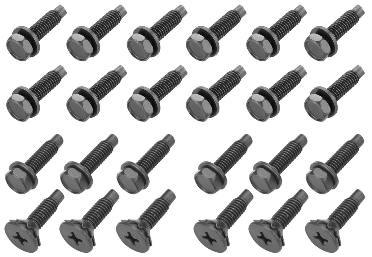 RESTOPARTS Hinge Bolts, Door, 196667 Chevelle/El Camino/BOP, Kit