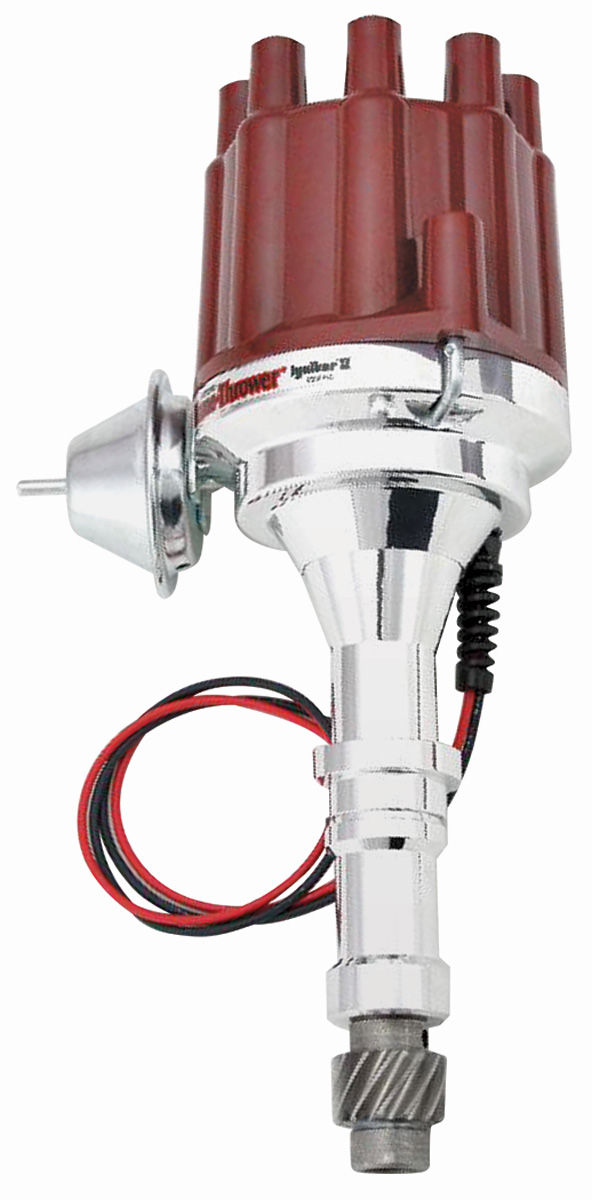 Distributor, Pertronix Billet Ignitor II, 196176 Buick, Red w/ Vacuum