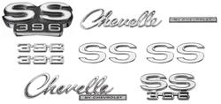 Emblem Kit, 1969 Chevelle Super Sport (SS) 396