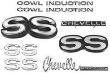 Emblem Kit, 1972 Chevelle Super Sport (SS) 350/396 'Cowl Induction"