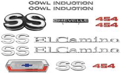 Emblem Kit, 1970 El Camino Super Sport (SS) 454 "Cowl Induction"