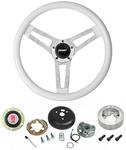 Steering Wheel Kit, Grant Classic 5, 1969-77 Cutlass, White, w/ Standard Column