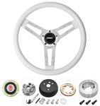 Steering Wheel Kit, Grant Classic 5, 1964-66 Cutlass, White, w/o Tilt