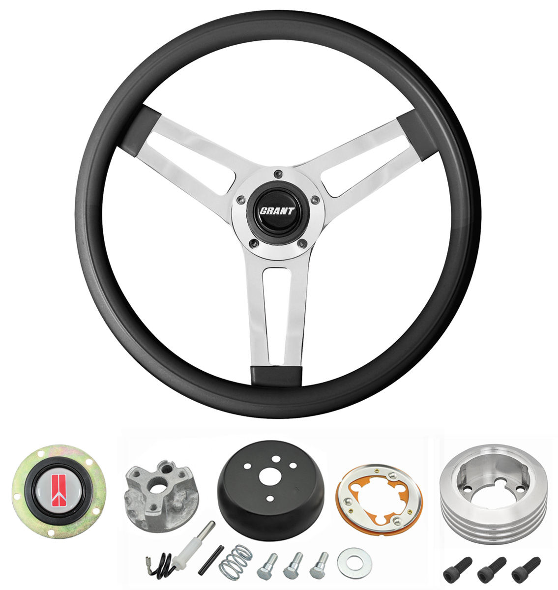 Steering Wheel Kit, Grant Classic 5, 196566 & 1968 Oldsmobile, Black