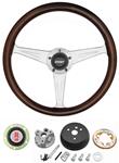 Steering Wheel Kit, Grant Mahogany, 1964-66 Oldsmobile, 3-Spoke, w/o Tilt