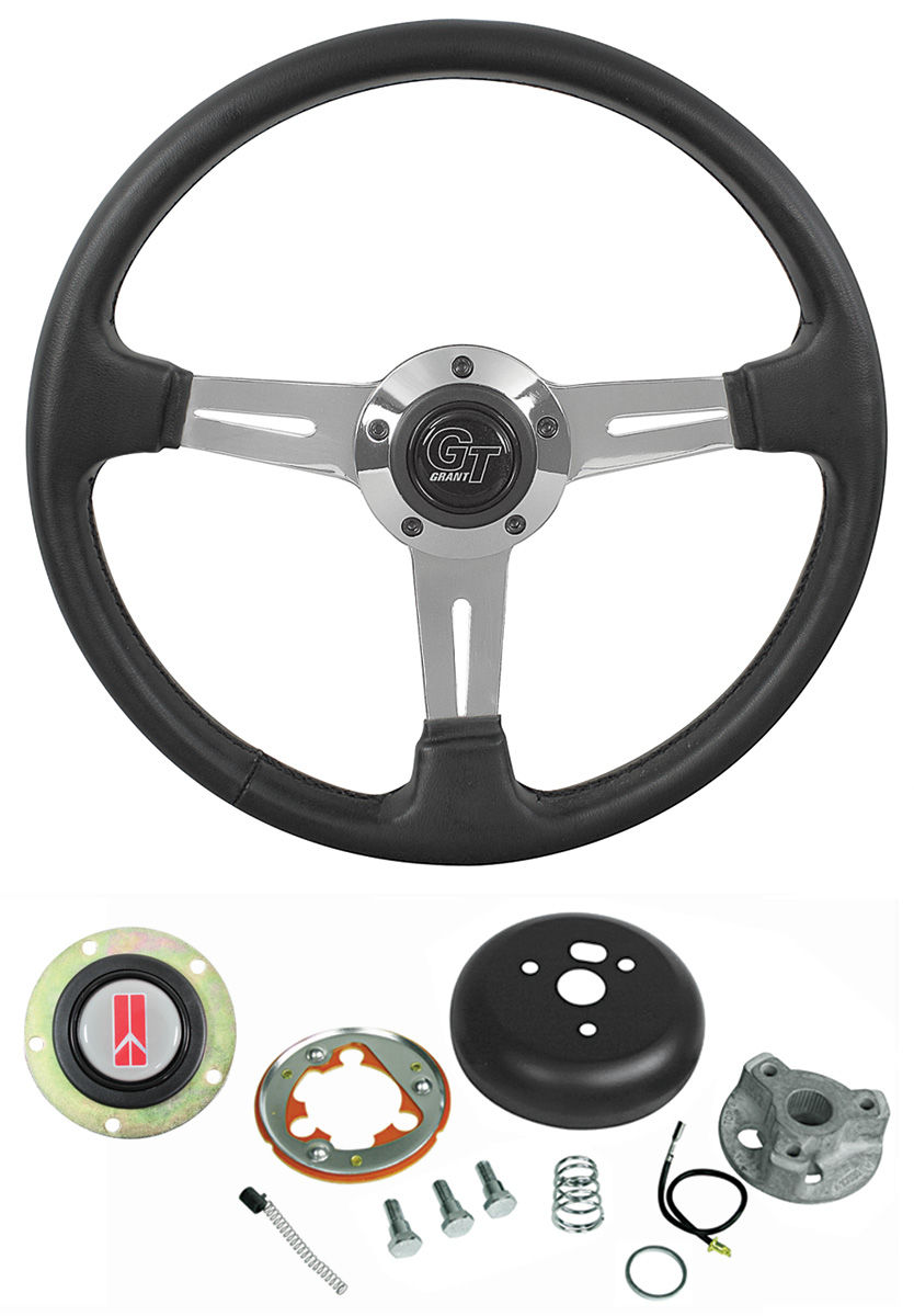 Steering Wheel Kit, Grant Elite GT, 196977 Cutlass, Black, w/ Standard