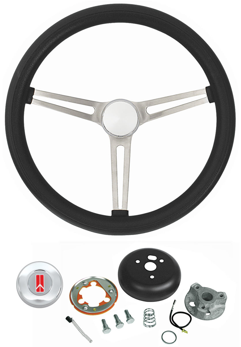 Steering Wheel Kit, Grant Classic Nostalgia, 19677 Olds, Black Foam, w