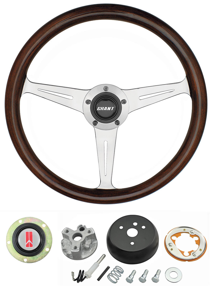 Steering Wheel Kit, Grant Mahogany, 1967 Oldsmobile, 3Spoke