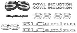 Emblem Kit, 1971 El Camino Super Sport (SS) 350/396 'Cowl Induction"