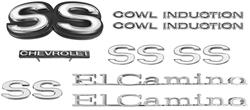 Emblem Kit, 1972 El Camino Super Sport (SS) 396 "Cowl Induction"