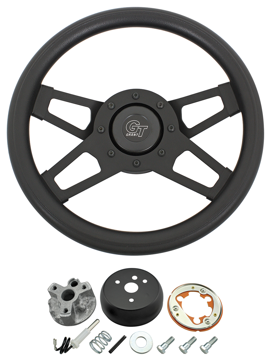 Steering Wheel Kit, Grant Challenger, 196466, Black