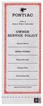 Service Policy, 1960-64 Bonn/Cat/GP, New Vehicle