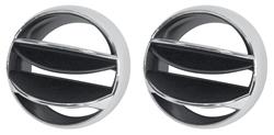 Deflector Ball, Air Outlet, 1966-69 Chevelle/Elco, 67-72 GM Trucks, Chrome, Pair