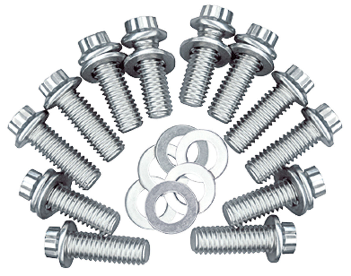 Bolts, Header, ARP, Olds 350455, Stainless, 12 PT