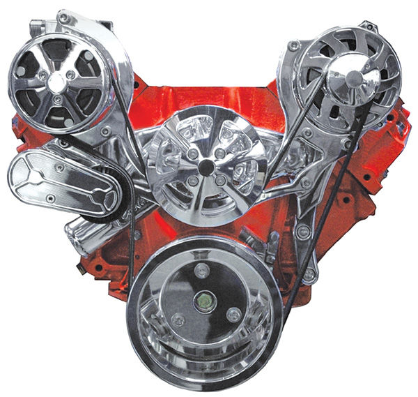Eddie Motorsports Pulley System, SDrive, Big Block Chevy, 6Rib, w