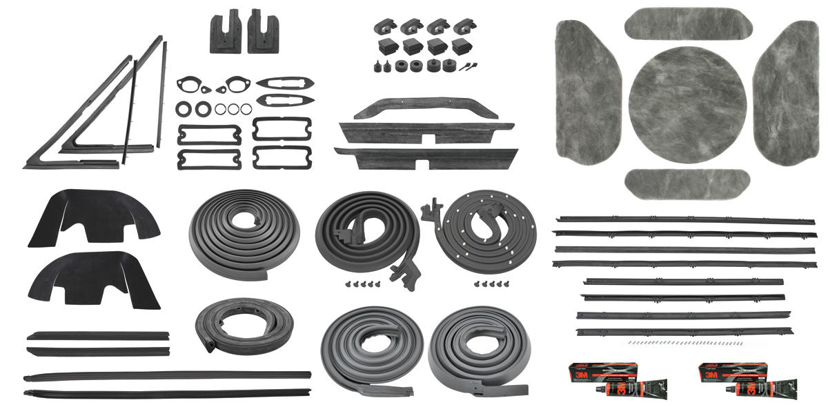 Seal Kit, 1964 Chevelle Stage II, Coupe, Repro Felts