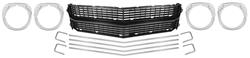 Grille Kit, Deluxe, 70 Chevelle & El Camino, Super Sport, Black