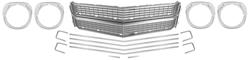 Grille Kit, 70 Chevelle & El Camino, Deluxe, Silver