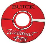 Decal, 64-66 Buick, Air Cleaner, Wildcat, 445, 14 Inch, Clear