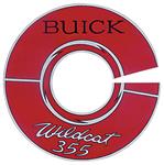 Decal, 64-66 Buick, Air Cleaner, Wildcat, 355, 7 Inch, Silver