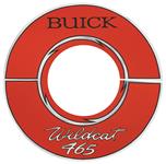 Decal, 64-66 Buick, Air Cleaner, Wildcat, 465, 10 Inch, Silver