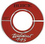 Decal, Air Cleaner, 65-66 Riviera, 401, Red Wildcat 445, 10", Red, Aluminum