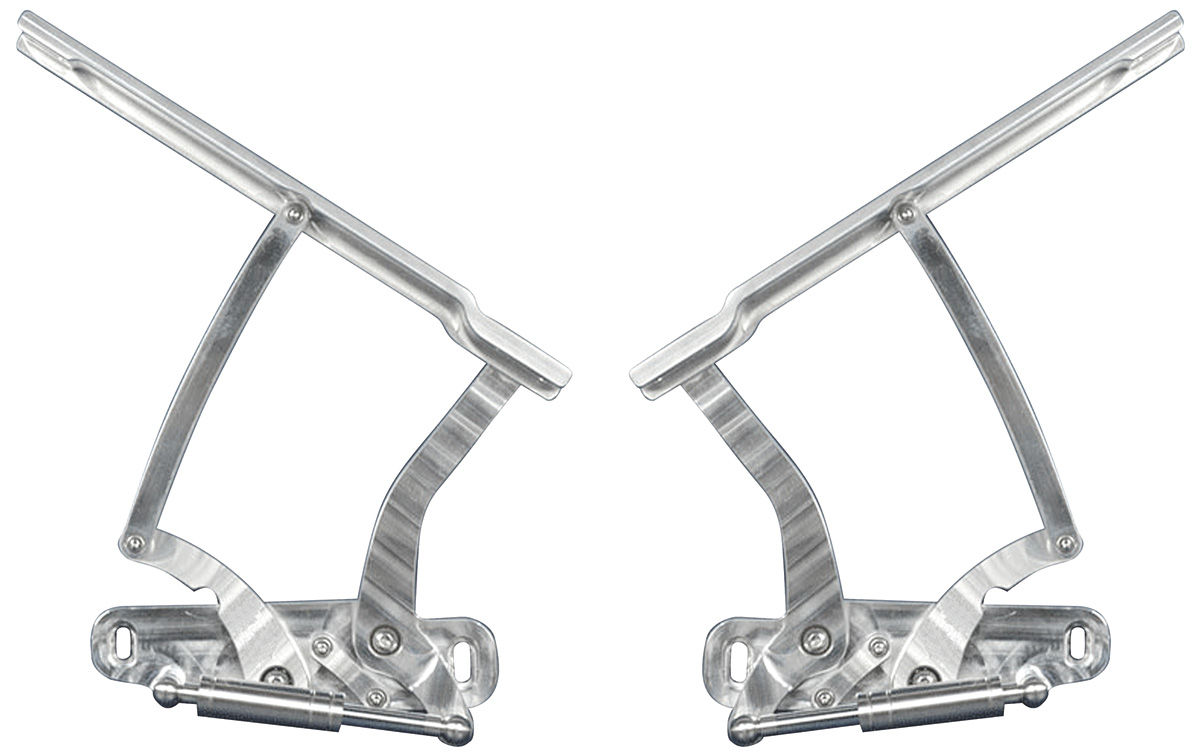 Eddie Motorsports Hood Hinges, 1968 Chevelle/El Camino, Aluminum