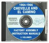 Factory Assembly Manuals, Digital, 3-Volumes, 1964-66 Chevelle/El Camino