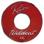 Decal, 63 Riviera, Air Cleaner, Wildcat 445, 14", Red