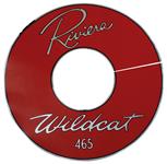 Decal, 63 Riviera, Air Cleaner, Wildcat 465, 14", Red