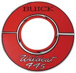 Decal, 64-66 Buick, Air Cleaner, Wildcat, 445, 10 Inch, Red, Silver