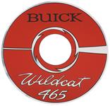 Decal, 64-66 Buick, Air Cleaner, Wildcat, 465, 14 Inch, Red, Silver