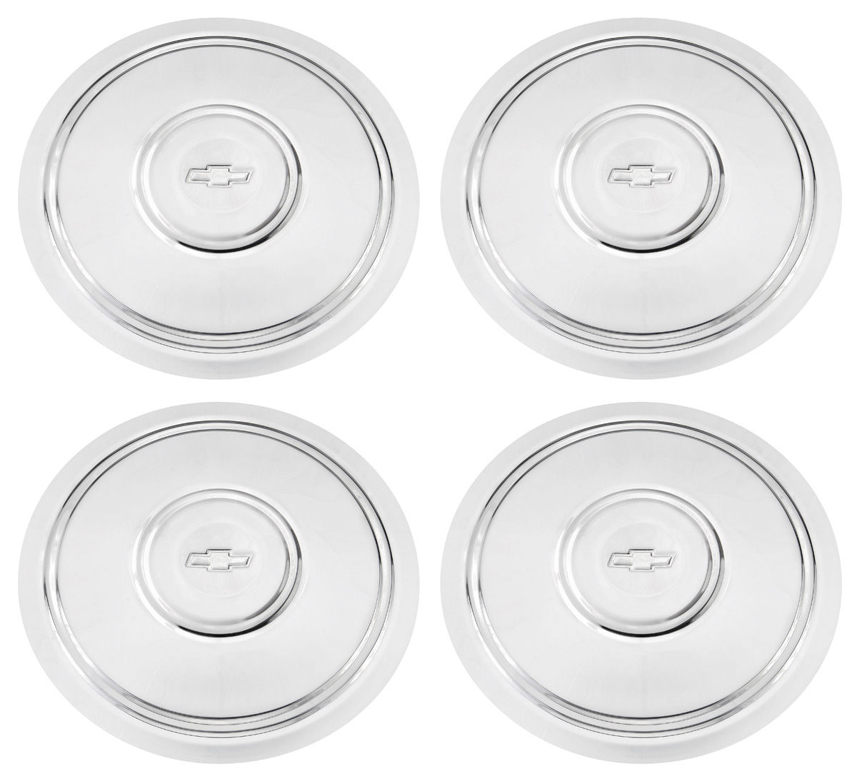 Hub Caps, Flat, PoliceStyle, Chevrolet, 4Piece