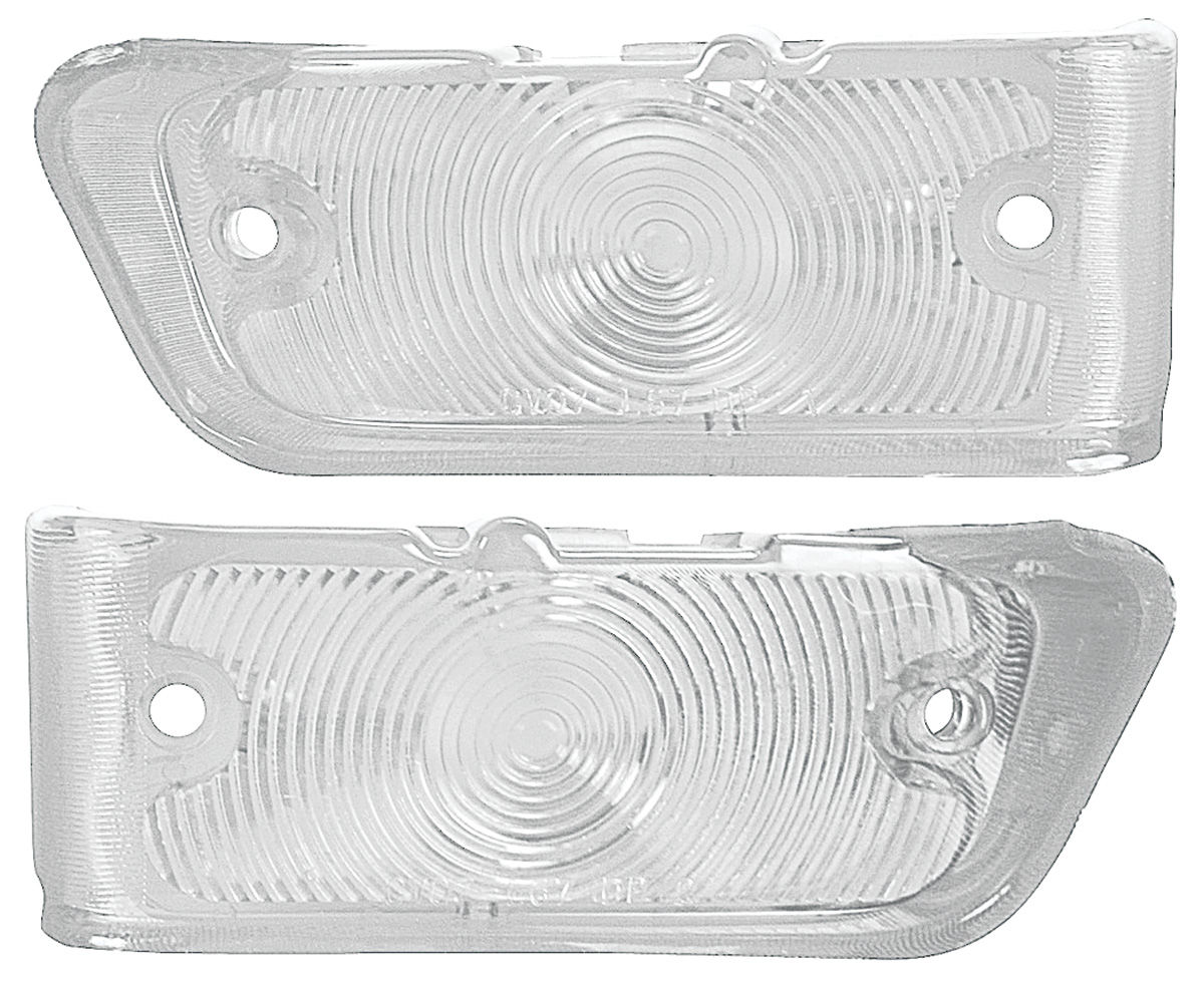 1970 CHEVELLE MALIBU Parking Light Lamp Assembly Clear Pair 