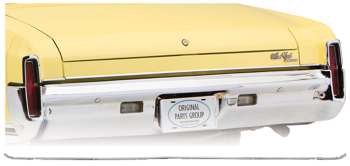 Molding, Trunk Lid, 197071 Monte Carlo, w/ Extensions, 3pc