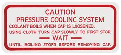 Decal, Cooling System, 1961 Skylark/Special, Caution