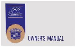 Owners Manual, 1966 Cadillac