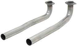 Downpipes, 65-68 GTO/Tempest/LeMans, Stainless Steel, 2-Bolt Flange