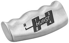 T-Handle, Shifter, Brushed w/Hurst Shift Pattern Logo, 3/8”-16