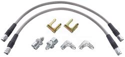 Brake Hose Set, Wilwood, 1941-55 Cadillac, Front, 16" SS Braided w/Fittings