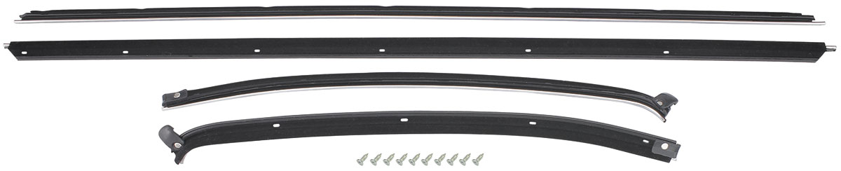 1969 Chevrolet Chevelle Coupe 8pc Window Felt Sweeps Weatherstrip Seals – PUI Direct Replacement-1283947