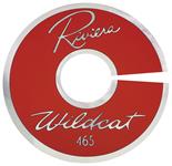 Decal, 63 Riviera, Air Cleaner, 425, Clear Wildcat 465, 14", Aluminum
