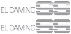 Decal, 1986-87 El Camino, Door, SS, Pair, Silver