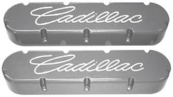 Valve Covers, 368-500 Cadillac, Flat Top, Milled Script