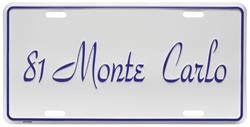 License Plate, 81 Monte Carlo