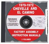 Factory Assembly Manuals, Digital, 3-Volumes, 1970-72 Chevelle/El Camino