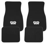 Floor Mats, Raylon Loop 1964-73 Metallic Silver "SS 396" Logo, 4pc