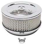 Air Cleaner, Pro-Flo, Edelbrock, 6" x 5-1/8" w/2" Element, Chrome